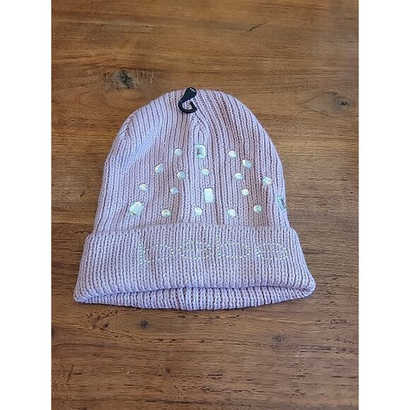 bebe Beanie Hat Pink with Rhinestones & Bling NWT - Picture 1 of 6